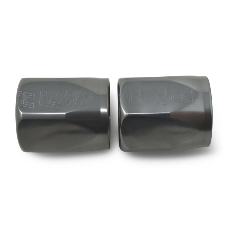 Russell Hose End Socket -10 AN Polished & Gray Anodized (2 Pack)-thumbmail-2