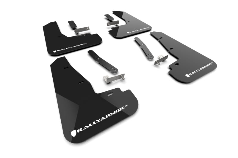 Rally Armor 25-26 Kia EV6 Base Light/GT/GT-Line Black Mud Flap - White Logo-thumbmail-5