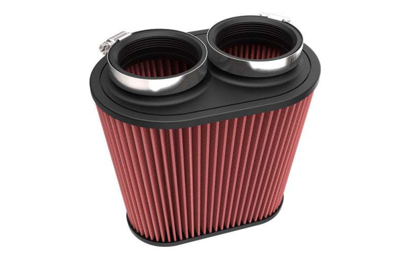 K&N Universal Clamp-On Air Filter 3in Dual Flange 9in x 6in Base 7.5in x 3.688in Top 7.5in Height-thumbmail-2