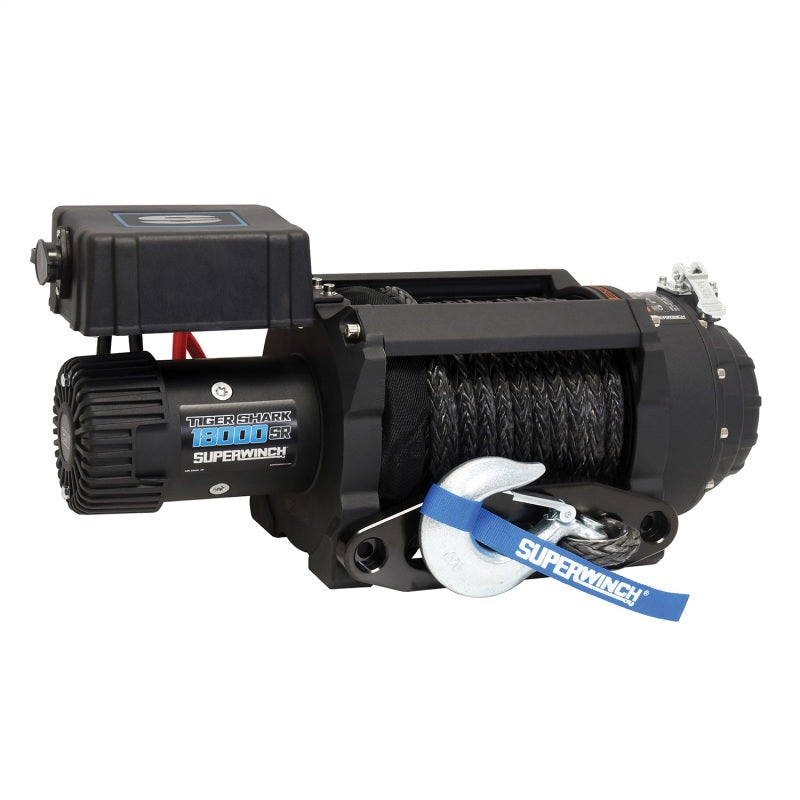 Superwinch 18000 LBS 12V DC 33/64in x 79 ft Synthetic Rope Tiger Shark 18000SR Winch-thumbmail-9