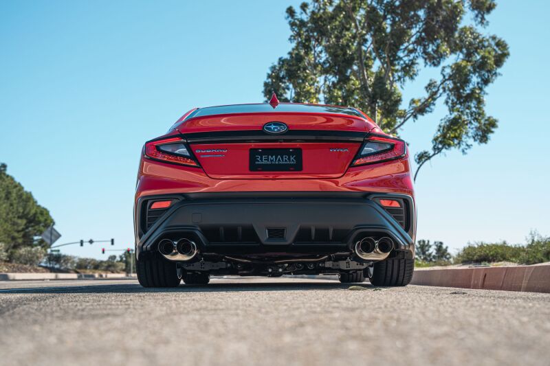 Remark 2022+ Subaru WRX VB Axle Back Exhaust w/Burnt Stainless Steel Dual Wall Tip-thumbmail-3