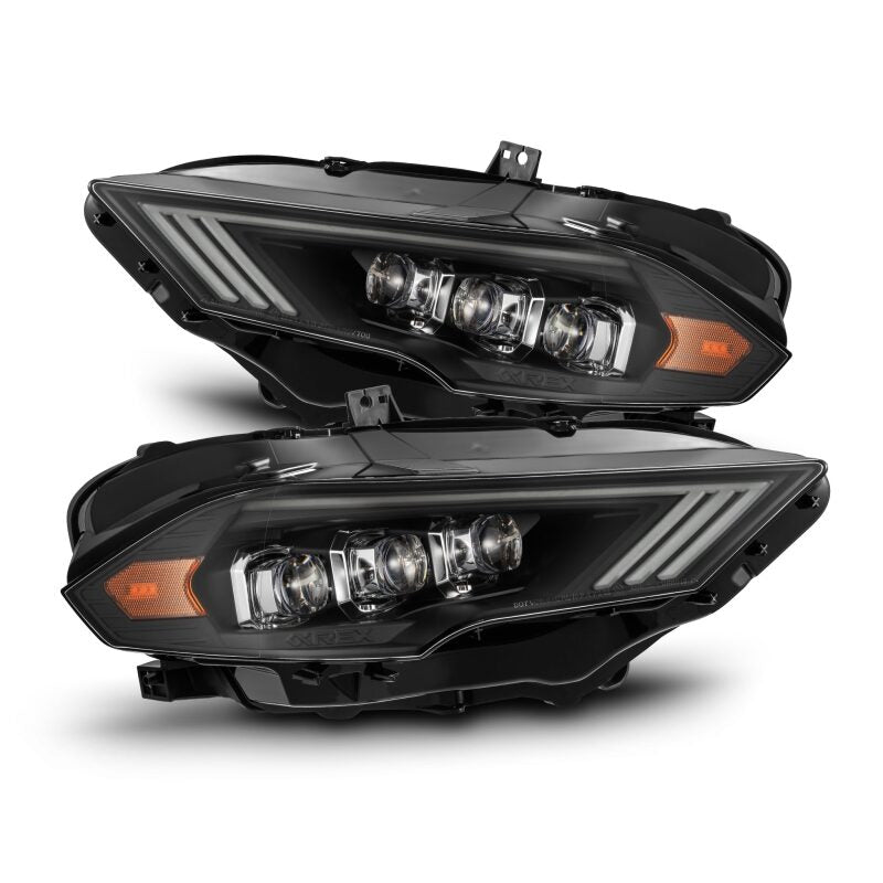 AlphaRex 18-22 Ford Mustang NOVA-Series LED Projector Headlights Black-thumbmail-1