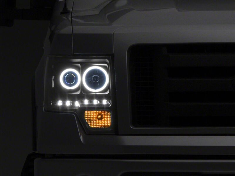 Raxiom 09-14 Ford F-150 G2 Super White LED Halo Projector Headlights- Black Housing- Clear Lens-thumbmail-11