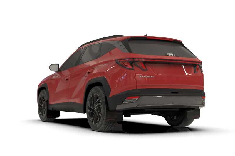 Rally Armor 2025+ Hyundai Tucson (Excl. ICE & XRT) Black UR Mud Flap w/ Red Logo-thumbmail-3