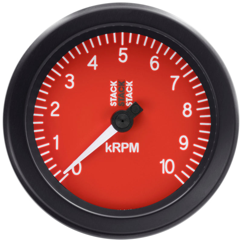 Autometer Stack Sport 88mm 0-10K RPM Tachometer - Red-thumbmail-6