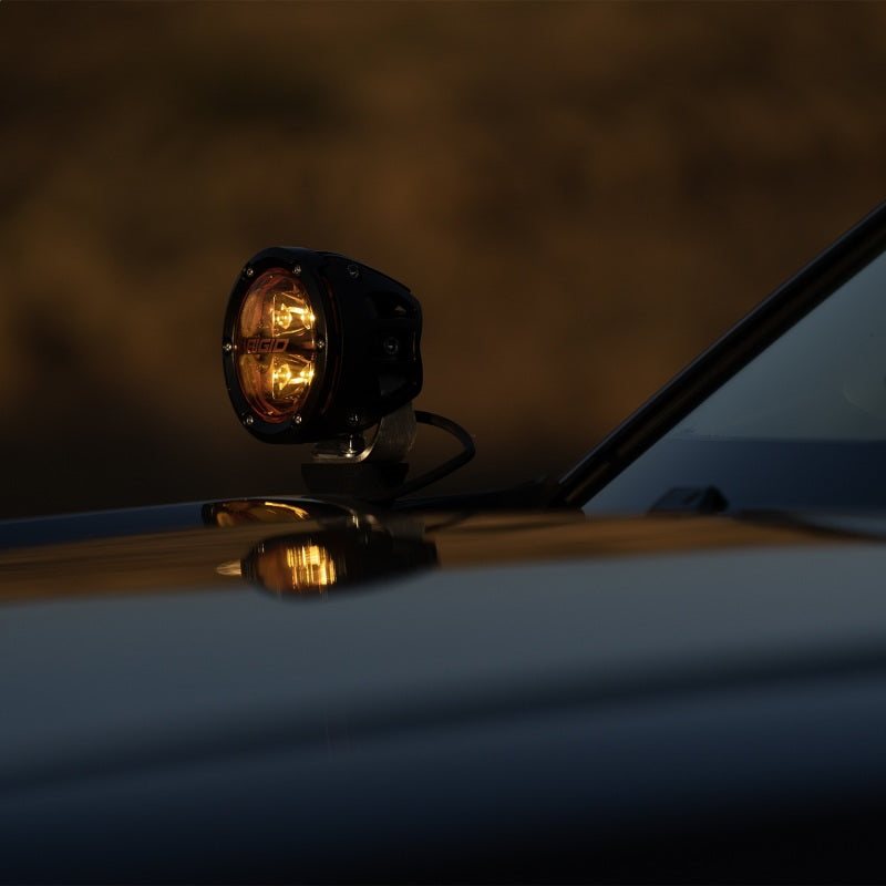 Rigid Industries 360-Series 4in SAE Fog w/ Amber PRO Lens - White (Pair)-thumbmail-4