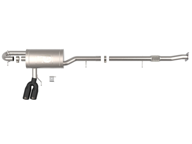 AFE 23-24 L4 GM Colorado/Canyon Rebel Series 3 IN 304 Stainless Steel Cat-Back System w/Black Tip-thumbmail-6