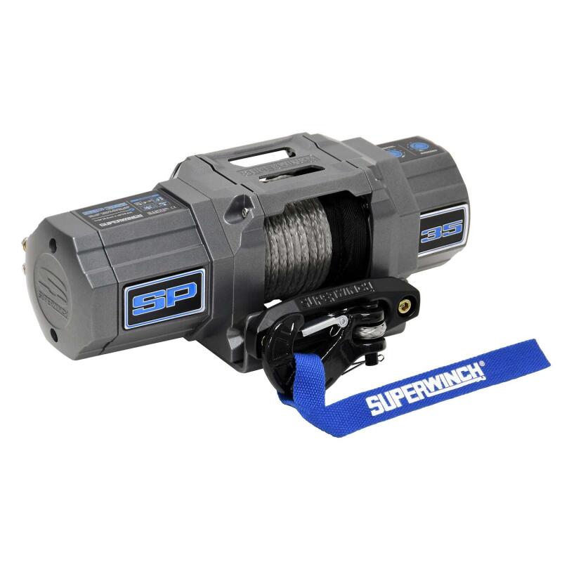 Superwinch 3500 LBS 12V DC 7/32in x 40ft Synthetic Rope Hawse Fairlead SP 35SR Winch-thumbmail-11