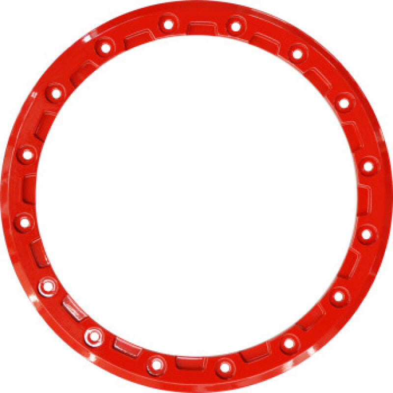 Raceline Beadlock Ring - Alpha -15in - 16 Hole - 12mm - Red