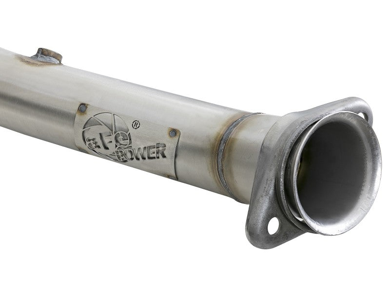 aFe POWER 14-18 Chevrolet Corvette C7 & Z06 Twisted Steel 3in 304 Stainless Steel Mid Pipe w/ Cat-thumbmail-5