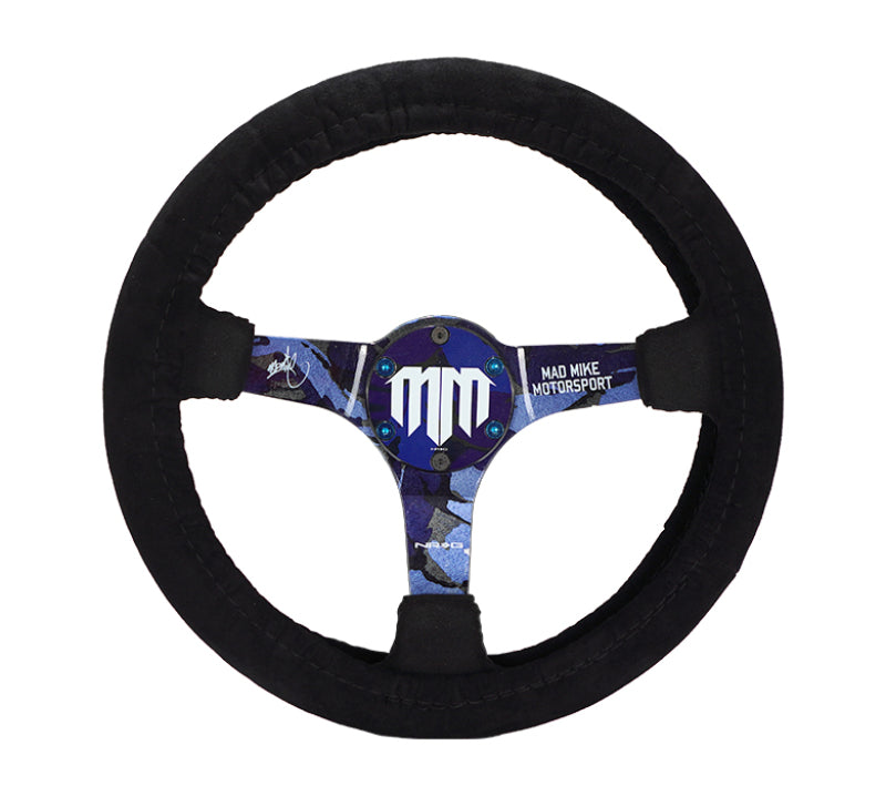 NRG Steering Wheel Cover - Black Stretch Micro Fiber w/ NRG Tag-thumbmail-2