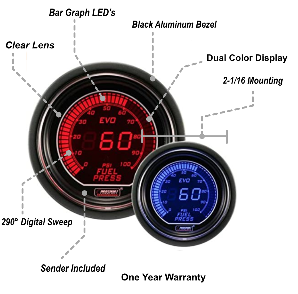 2-1/16" Evo Electrical Fuel Pressure Gauge-thumbmail-4