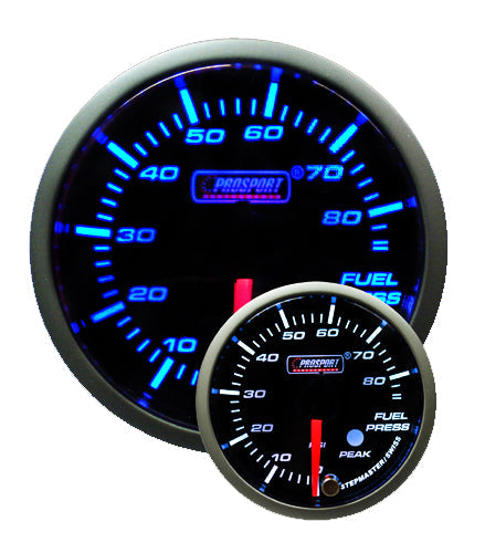 2-1/16" Premium Blue/White Fuel Pressure Gauge-thumbmail-1