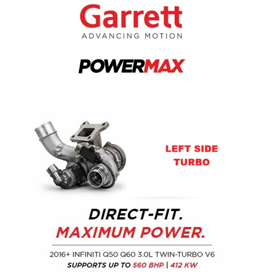 Garrett 955599-5001S Infiniti Q50 Q60 left-side MGT1446Z PowerMax turbocharger