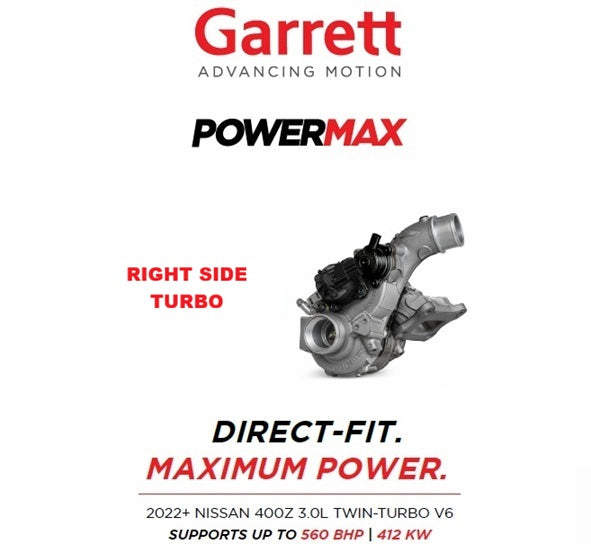 Garrett 955655-5001S Nissan 400Z right-side MGT1446Z PowerMax turbocharger