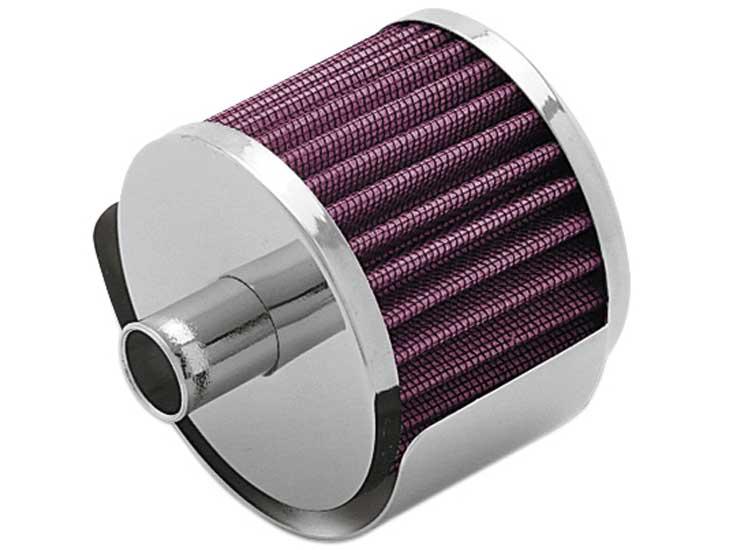 K&N Breather 1in Flg W/1in-1/4in Grmt 3in od X 2-3/8in h-thumbmail-2
