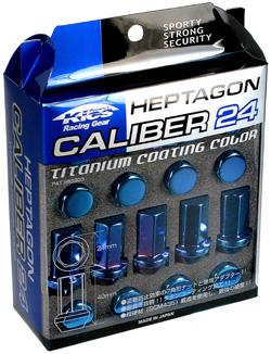 Project Kics 12X1.50 Titanium Blue Caliber Lug Nut-thumbmail-3