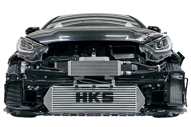 HKS 15004-AT114 GR Yaris black oil cooler kit manufacturer view 2