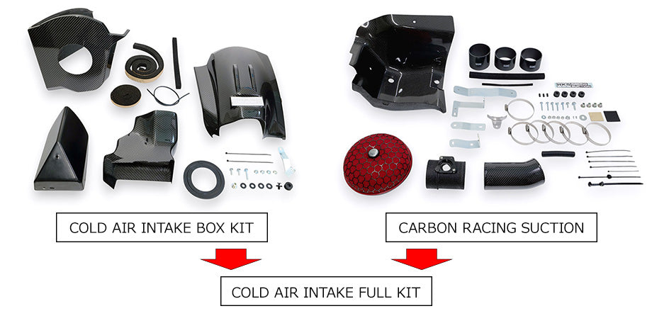 HKS 70026-AT020 GR Yaris cold air intake full kit component layout