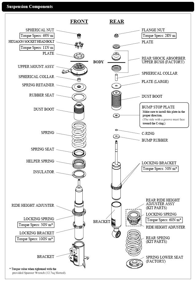 HKS 80310-AS001 Hipermax R ZC33S suspension component diagram