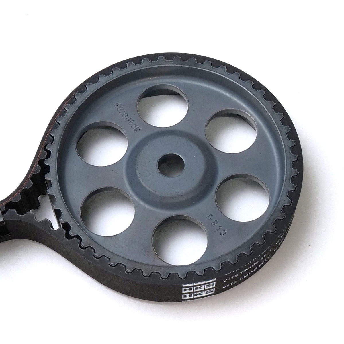 HKS VIITS-EG001 timing belt engagement on the 312A3 cam pulley