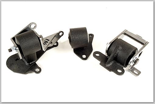 Innovative 96-00 Civic H-Series Black Steel Mounts 85A Bushings-thumbmail-2