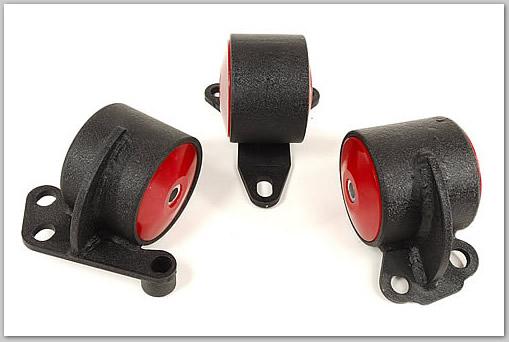 Innovative 92-95 Civic B/D Series Black Steel Mounts 75A Bushings (2 Bolt)-thumbmail-2