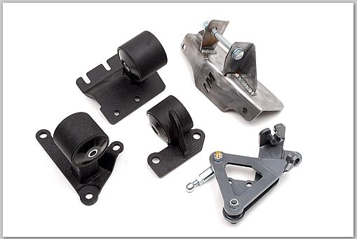 Innovative 88-91 Civic H-Series Black Steel Mounts 85A Bushings (Manual Hydro Actuator)-thumbmail-2