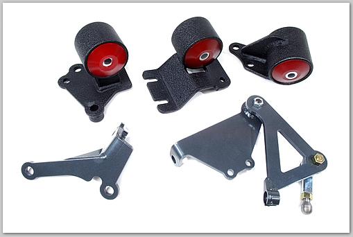 Innovative 90-93 Integra B-Series Black Steel Mounts 85A Bushings (Cable to Hydro Conversion)-thumbmail-2