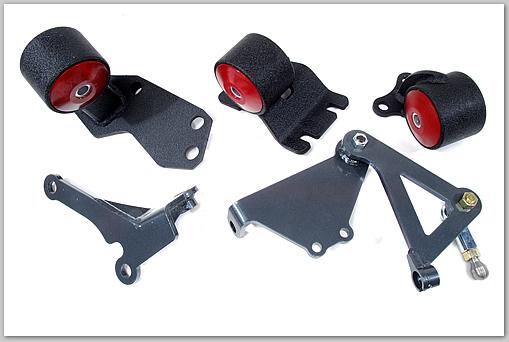 Innovative 88-91 Civic B-Series Black Steel Mounts 75A Bushings (Cable to Hydro Conversion)-thumbmail-2