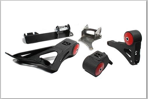 Innovative 90-93 Integra K-Series Black Steel Mounts 85A Bushings (Not K24 Trans)-thumbmail-2