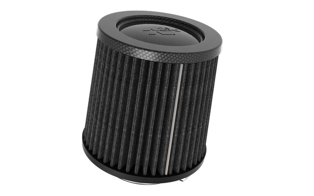 K&N RP-3137HBK Dryflow universal clamp-on air filter — top three-quarter view