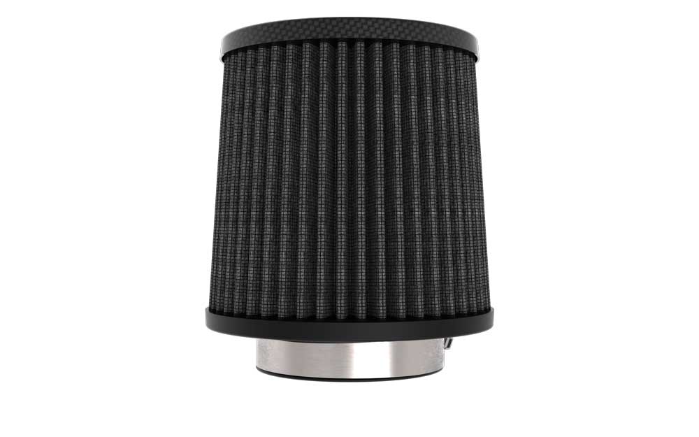 K&N RP-3137HBK Dryflow universal clamp-on air filter — side view