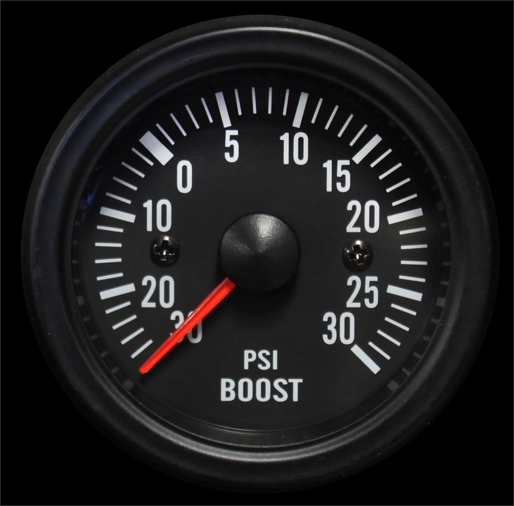 2-1/16" Electrical Boost Gauge Clear Lens White LED-thumbmail-3