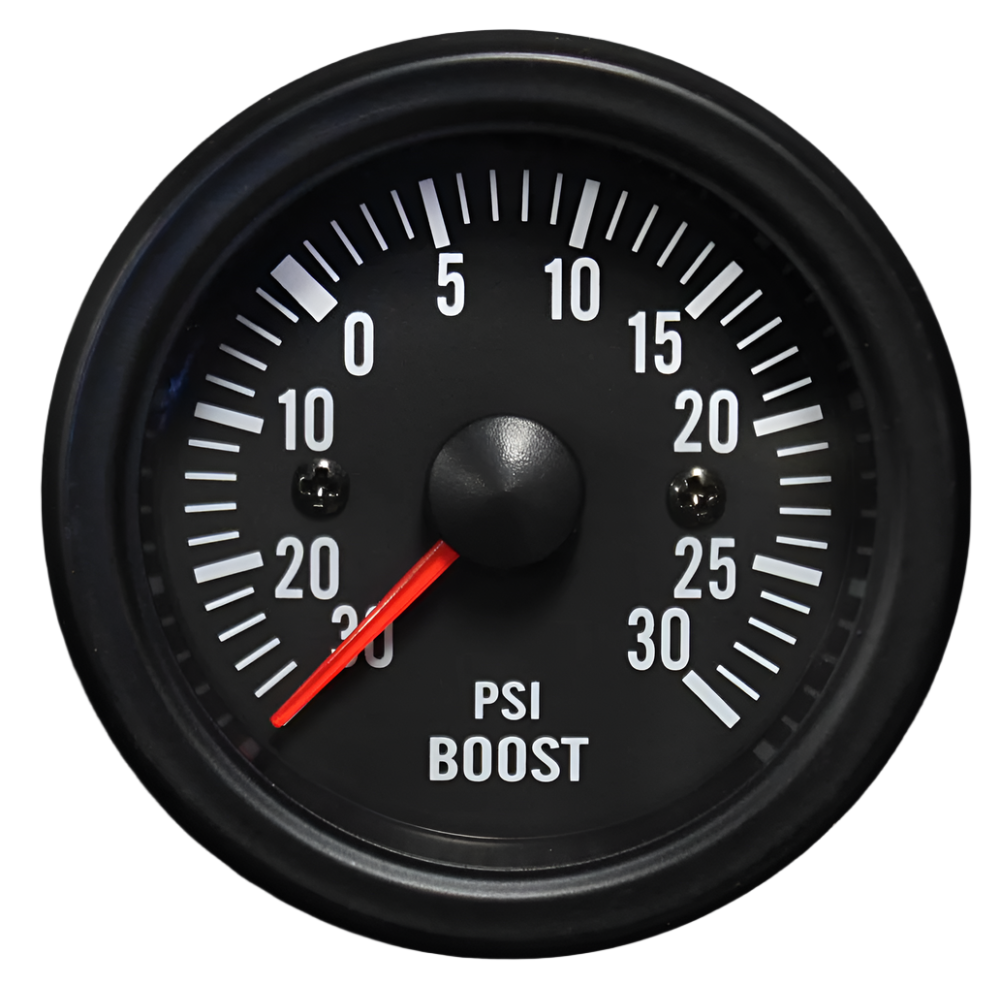 2-1/16" Electrical Boost Gauge Clear Lens White LED-thumbmail-1
