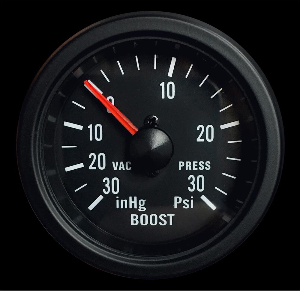 2-1/16" Mechanical Boost Gauge Clear Lens White LED-thumbmail-2