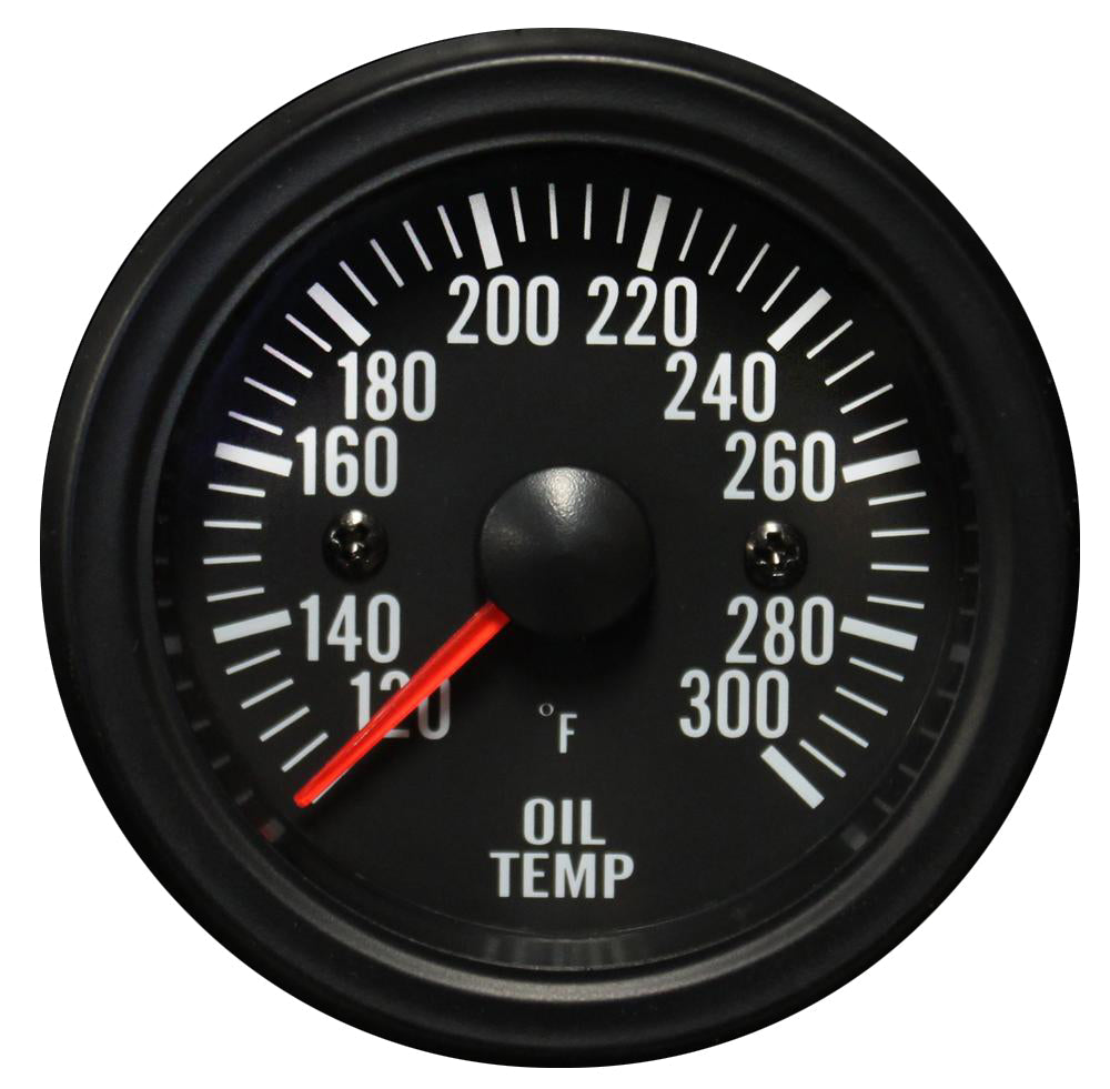 2-1/16" Electrical Oil Temperature Gauge Clear Lens White LED-thumbmail-1