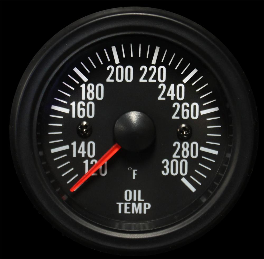 2-1/16" Electrical Oil Temperature Gauge Clear Lens White LED-thumbmail-3
