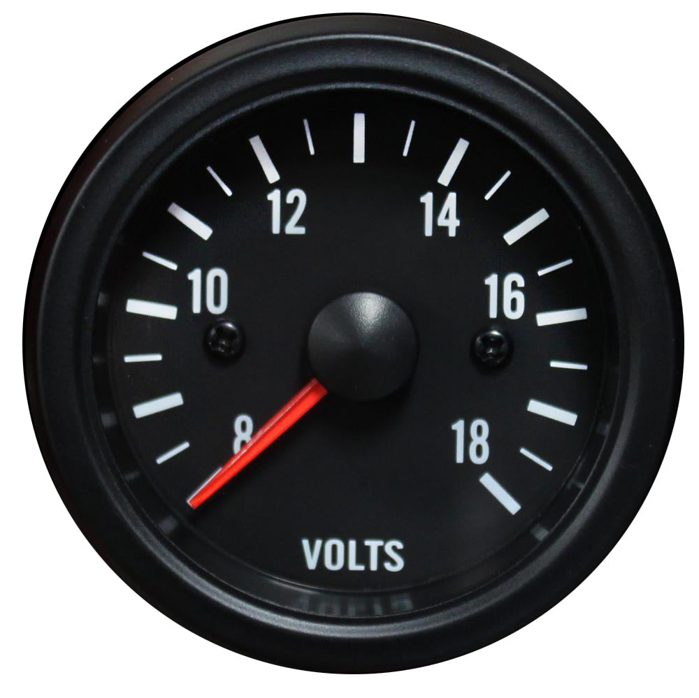 2-1/16" Volt Gauge Clear Lens White LED-thumbmail-1