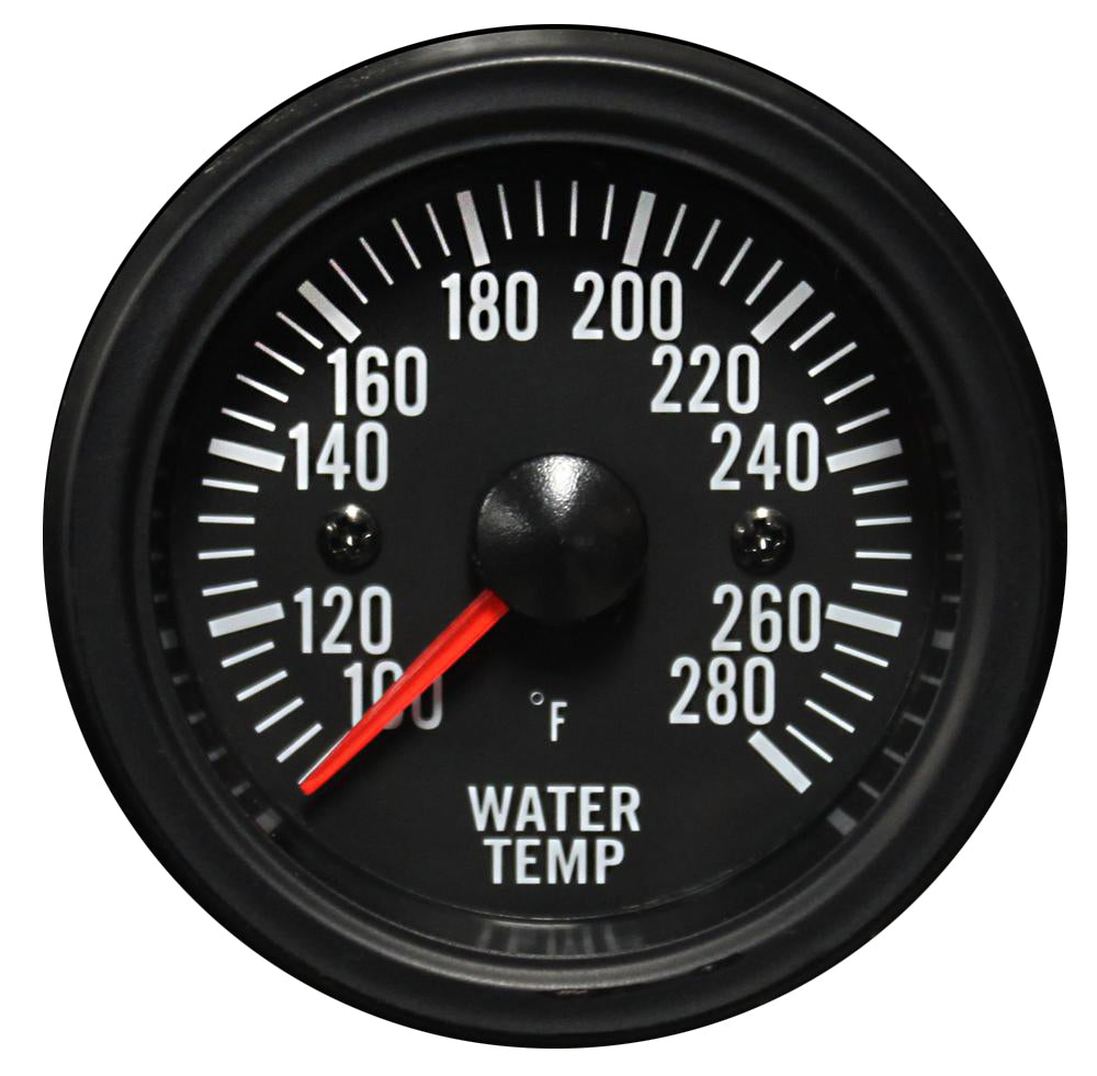 2-1/16" Electrical Water Temperature Gauge Clear Lens White LED-thumbmail-1