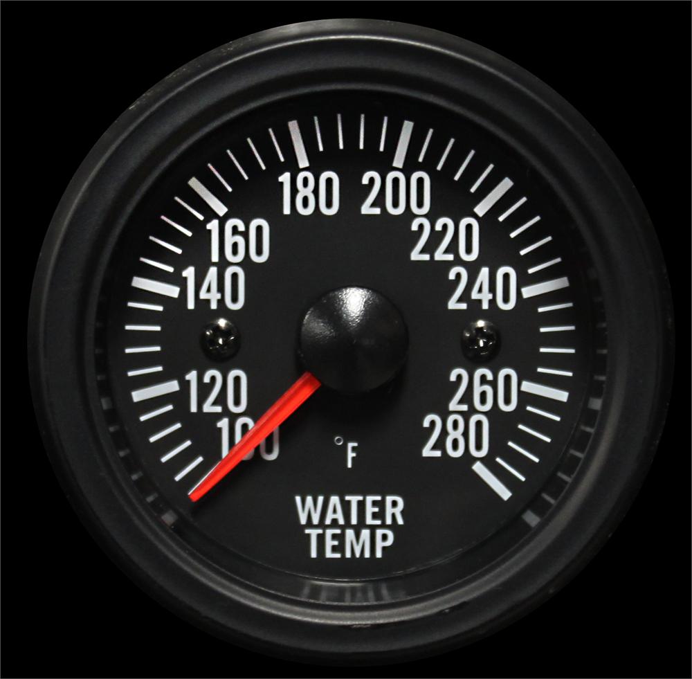 2-1/16" Electrical Water Temperature Gauge Clear Lens White LED-thumbmail-3