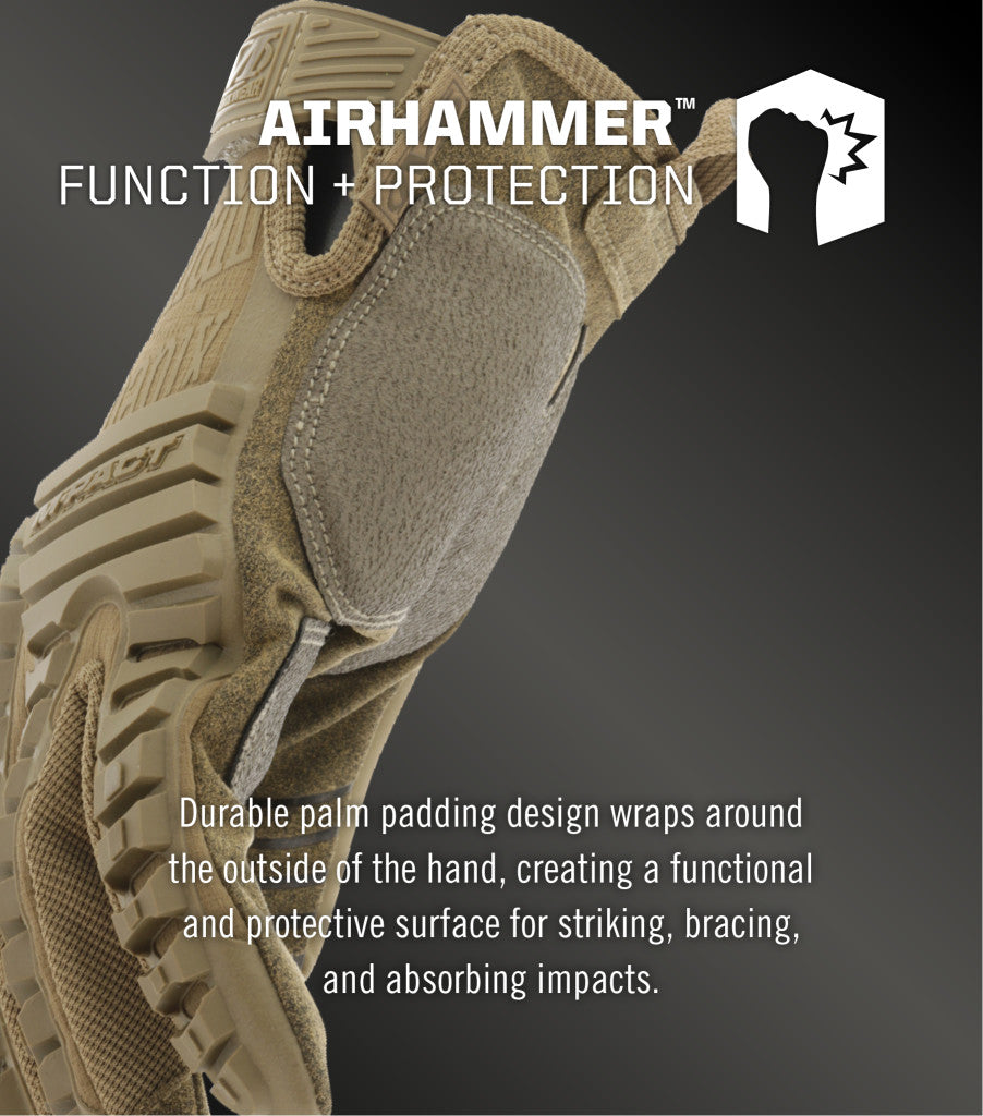 Mechanix M-Pact Coyote tactical gloves MPT-72-010 detail view