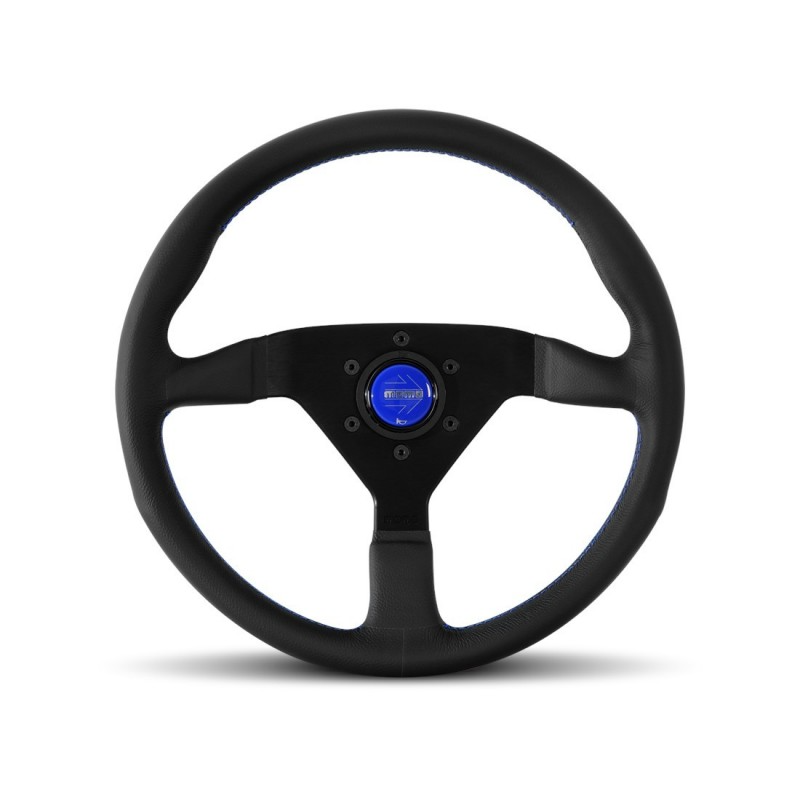 MOMO MCL35BK6B Montecarlo 350 mm steering wheel with blue stitching