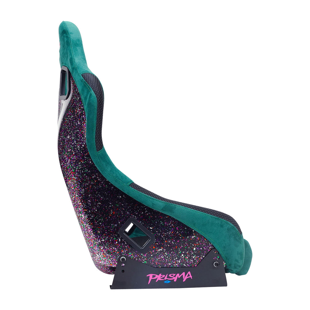 NRG SPECTRA forest green medium bucket seat side view