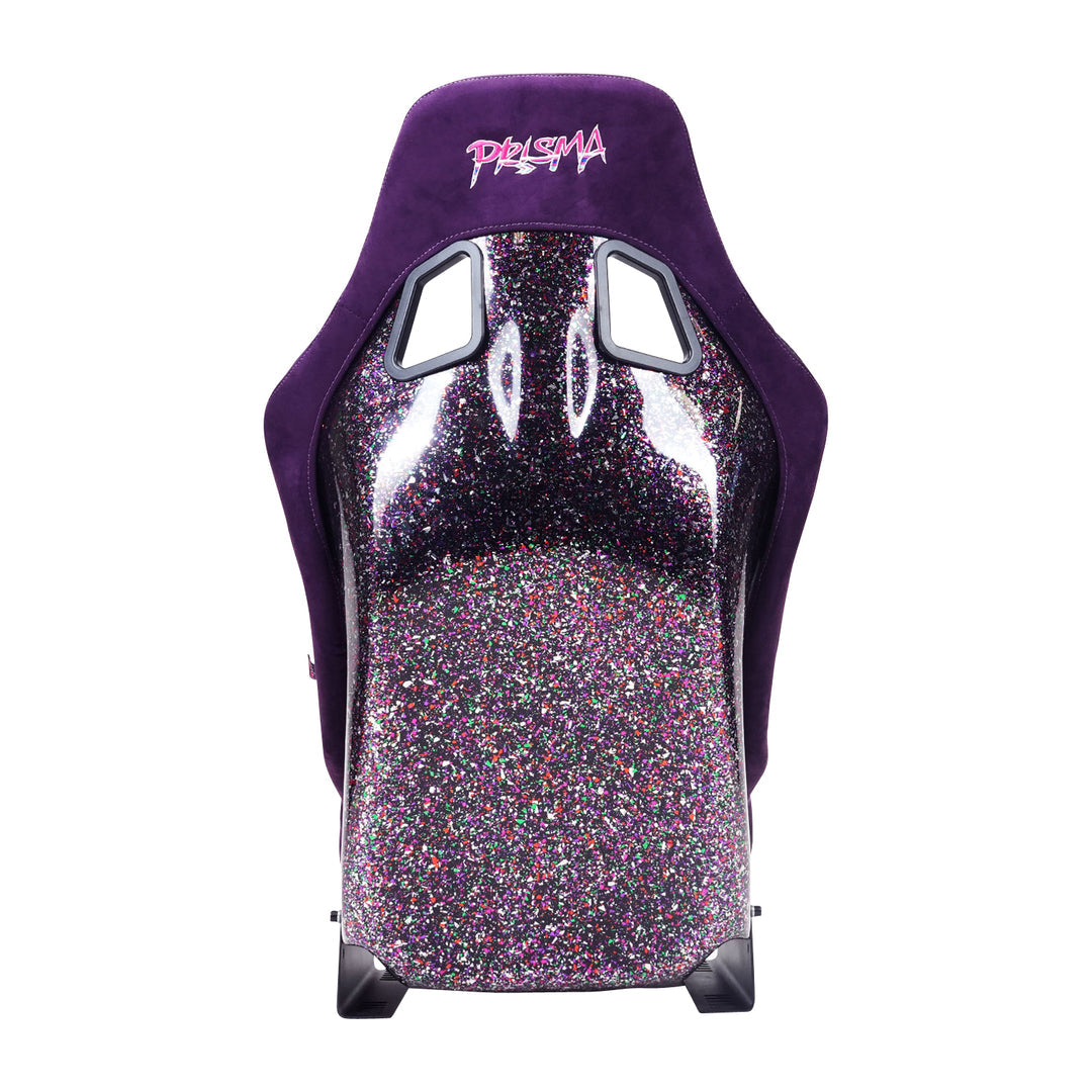 NRG SPECTRA violet medium bucket seat rear three-quarter view