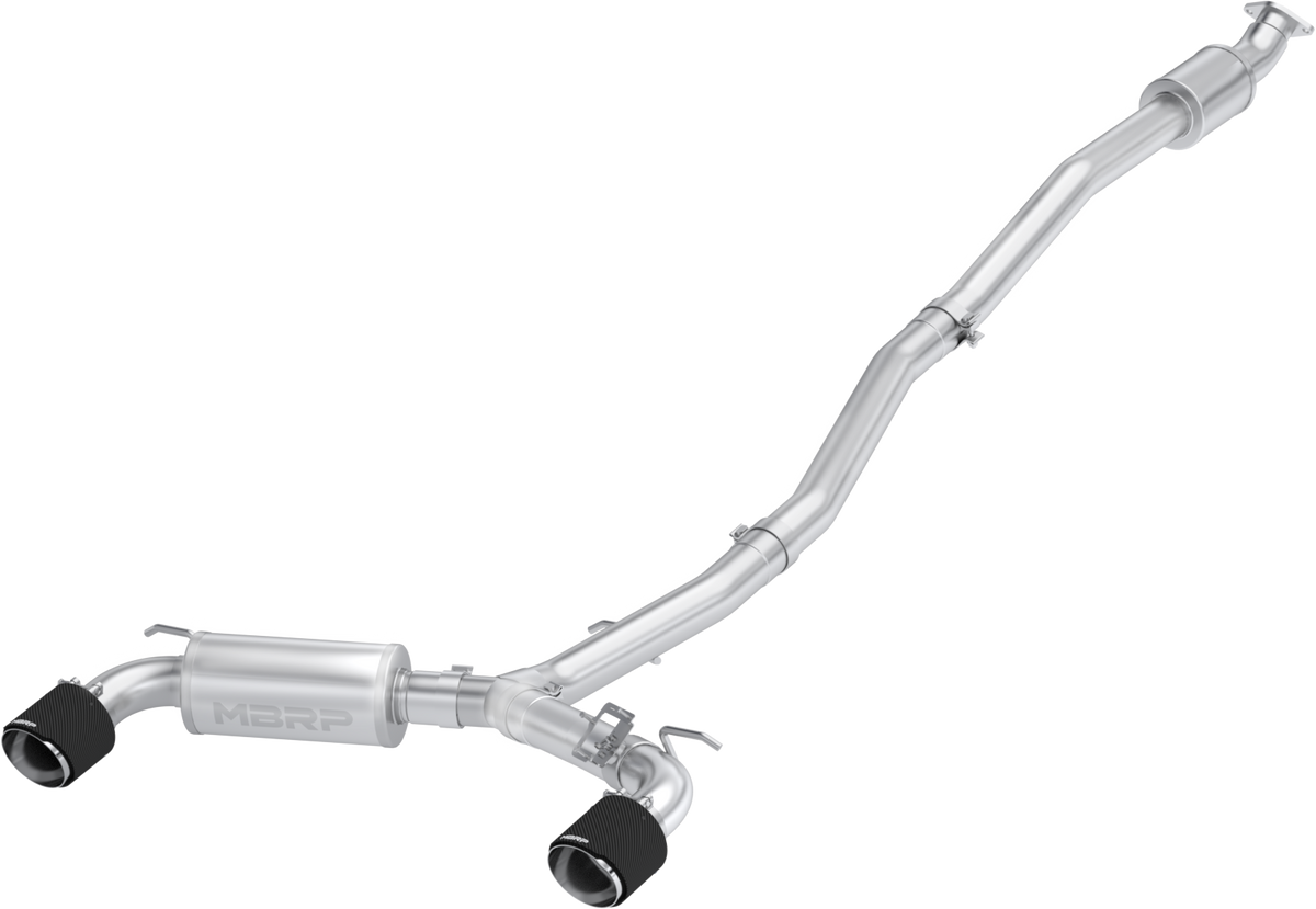 MBRP 22-23 Hyundai Kona N 2.0L Turbo 3in Cat Back Dual Rear with Carbon Fiber Tips - T304-thumbmail-1
