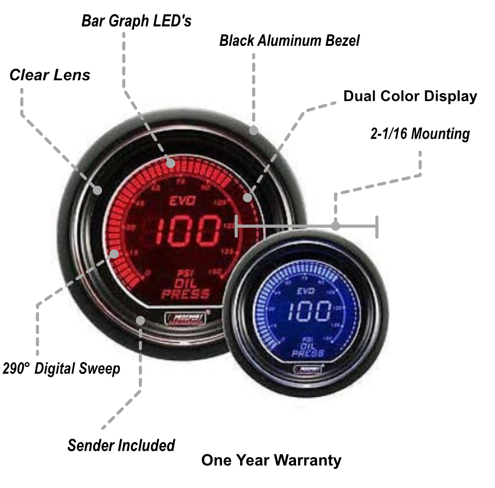 2-1/16" Evo Electrical Oil Pressure Gauge-thumbmail-4