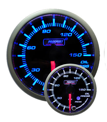 2-1/16" Premium Blue/White Oil Pressure Gauge-thumbmail-1