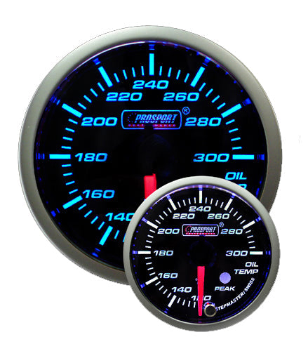 2-1/16" Premium Blue/White Oil Temperature Gauge-thumbmail-1