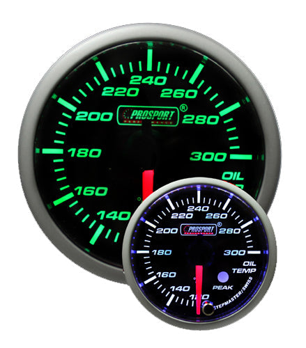 2-1/16" Green/White Premium Oil Temperature Gauge-thumbmail-1